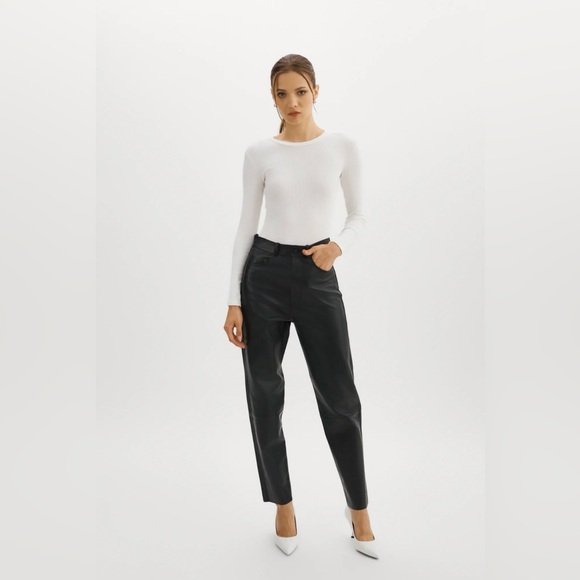 LAMARQUE ADELINE | LEATHER JEANS (Contemporaine exclusivite simons) - Picture 2 of 5